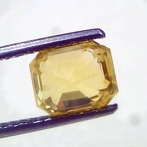3.22 Ct IGI Certified Unheated Untreated Natural Ceylon Yellow Sapphire AAAAA