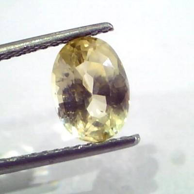 3.26 Ct Unheated Untreated Natural Ceylon Yellow Sapphire Pukhraj