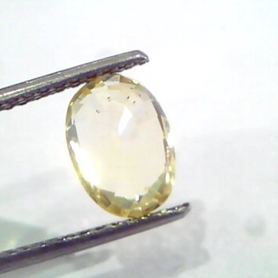 3.26 Ct Unheated Untreated Natural Ceylon Yellow Sapphire Pukhraj
