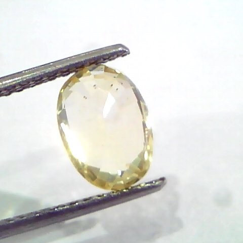 3.26 Ct Unheated Untreated Natural Ceylon Yellow Sapphire Pukhraj