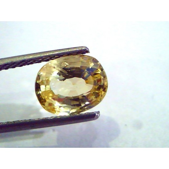 3.24 Ct 5.25 Ratti Unheated Untreated Natural Ceylon Yellow Sapphire