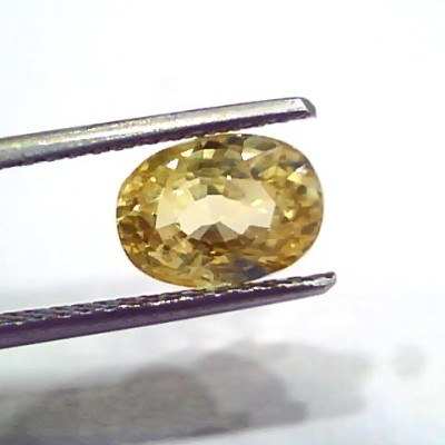 3.25 Ct IGI Certified Unheated Untreated Natural Ceylon Yellow Sapphire