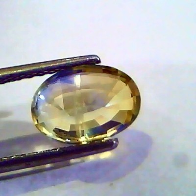 3.28 Ct 5.25 Ratti Unheated Yellow+Blue Mix Pitambar Sapphire/ Pukhraj