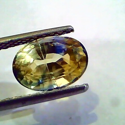 3.28 Ct 5.25 Ratti Unheated Yellow+Blue Mix Pitambar Sapphire/ Pukhraj