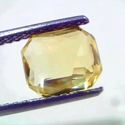 3.27 Ct IGI Certified Unheated Untreated Natural Ceylon Yellow Sapphire AAAAA