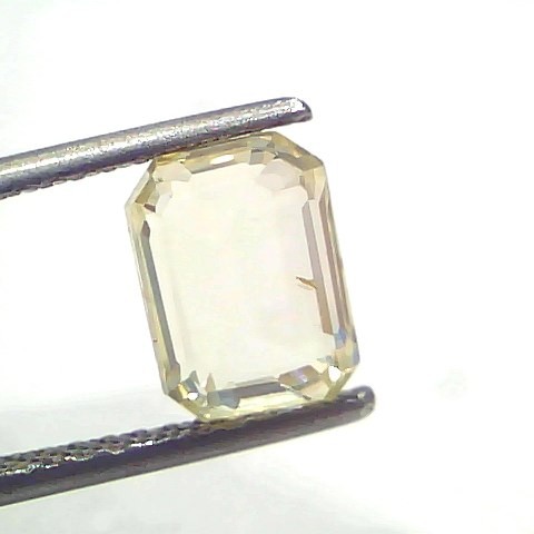 3.29 Ct IGI Certified Unheated Untreated Natural Ceylon Yellow Sapphire