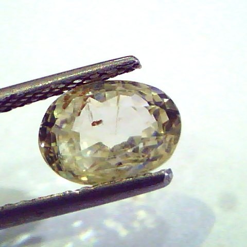 3.36 Ct Unheated Untreated Natural Ceylon Yellow Sapphire Pukhraj