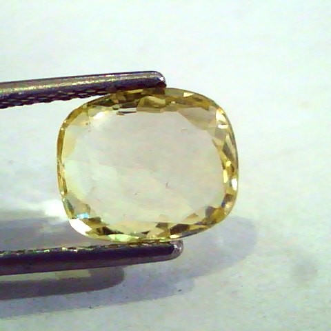 3.30 Ct Unheated Untreated Natural Ceylon Yellow Sapphire Pukhraj