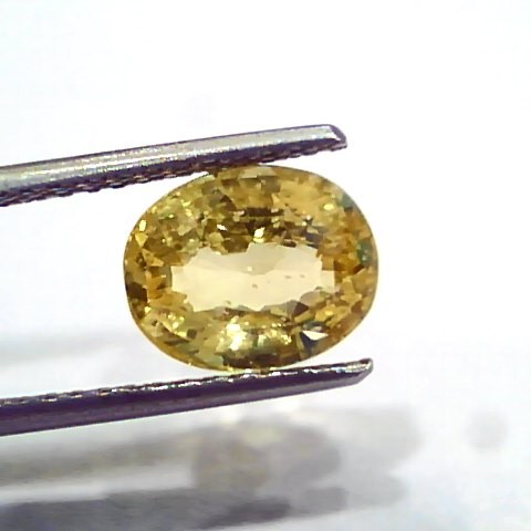 3.30 Ct IGI Certified Unheated Untreated Natural Ceylon Yellow Sapphire