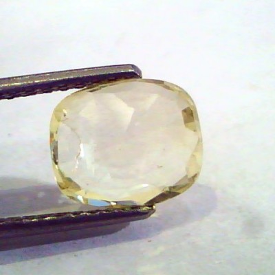3.30 Ct Unheated Untreated Natural Ceylon Yellow Sapphire Pukhraj