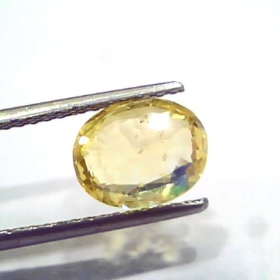 3.30 Ct IGI Certified Unheated Untreated Natural Ceylon Yellow Sapphire
