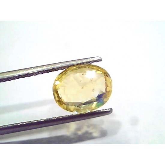 3.30 Ct IGI Certified Unheated Untreated Natural Ceylon Yellow Sapphire