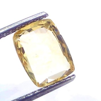3.30 Ct IGI Certified Unheated Untreated Natural Ceylon Yellow Sapphire
