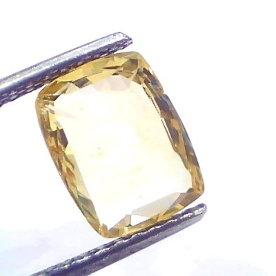 3.30 Ct IGI Certified Unheated Untreated Natural Ceylon Yellow Sapphire