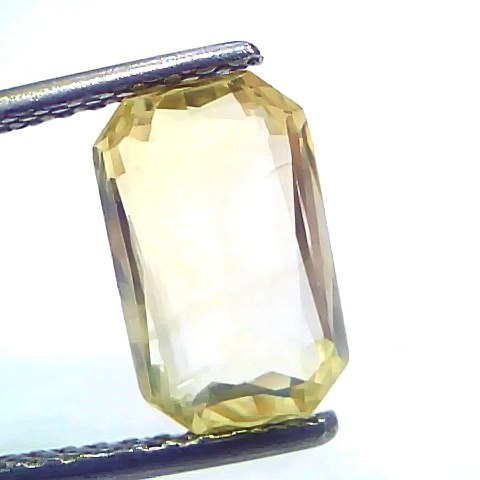 3.34 Ct GII Certified Unheated Untreated Natural Ceylon Yellow Sapphire
