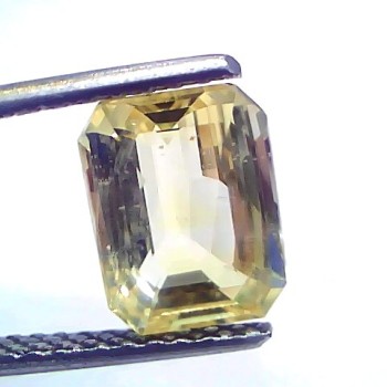 3.35 Ct GII Certified Unheated Untreated Natural Ceylon Yellow Sapphire
