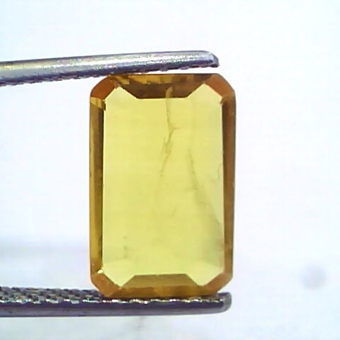3.37 Ct Natural Yellow Sapphire Pukhraj Jupiter Gemstone(Heated)