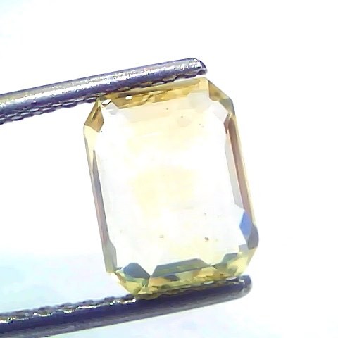 3.35 Ct GII Certified Unheated Untreated Natural Ceylon Yellow Sapphire