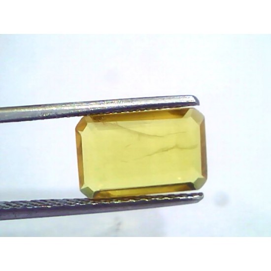 3.37 Ct Natural Yellow Sapphire Pukhraj Jupiter Gemstone(Heated)