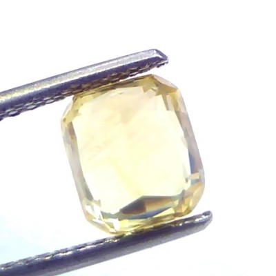 3.35 Ct IGI Certified Unheated Untreated Natural Ceylon Yellow Sapphire AAA