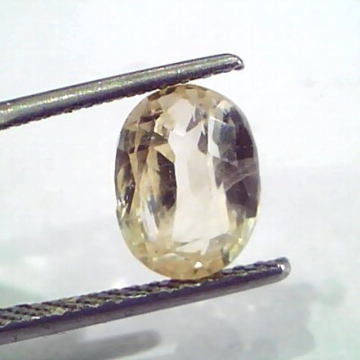 3.39 Ct Unheated Untreated Natural Ceylon Yellow Sapphire Pukhraj