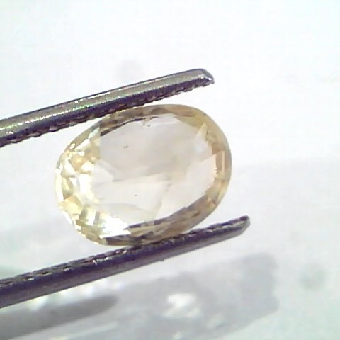 3.39 Ct Unheated Untreated Natural Ceylon Yellow Sapphire Pukhraj