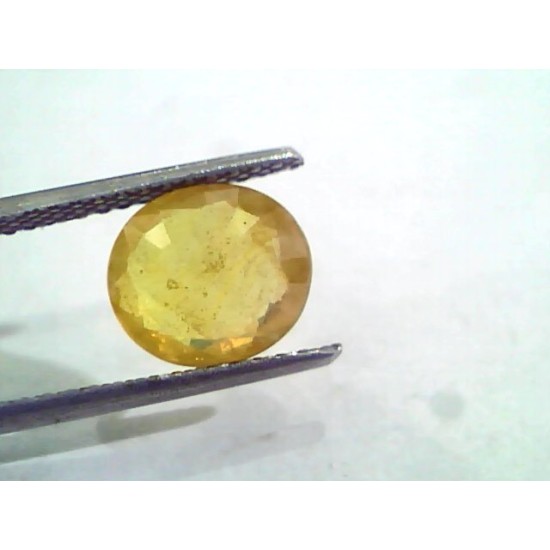 3.38 Ct Natural Yellow Sapphire Pukhraj Jupiter Gemstone(Heated)