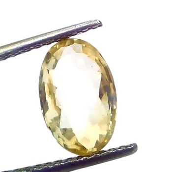3.41 Ct IGI Certified Unheated Untreated Natural Ceylon Yellow Sapphire 3.41 Ct IGI Certified Unheated Untreated Natural Ceylon Yellow Sapphire