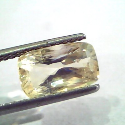 3.47 Ct Unheated Untreated Natural Ceylon Yellow Sapphire Gemstone