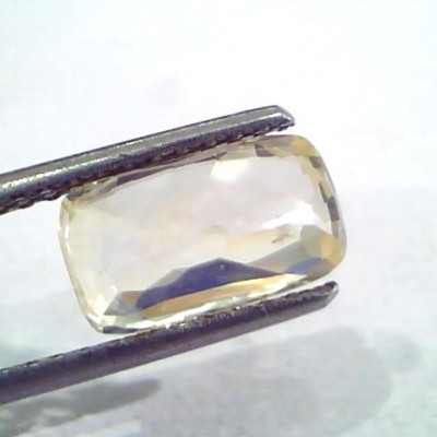 3.47 Ct Unheated Untreated Natural Ceylon Yellow Sapphire Gemstone