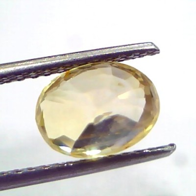 3.49 Ct GII Certified Unheated Untreated Natural Ceylon Yellow Sapphire
