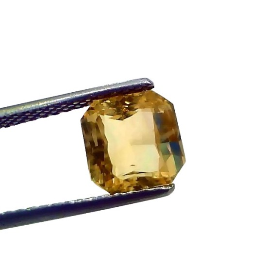 3.49 Ct IGI Certified Unheated Untreated Natural Ceylon Yellow Sapphire AAA