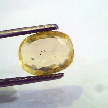 3.53 Ct Unheated Untreated Natural Ceylon Yellow Sapphire Pukhraj