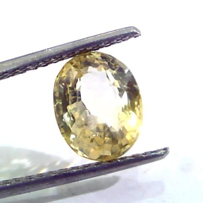 3.50 Ct Unheated Untreated Natural Ceylon Yellow Sapphire Stone