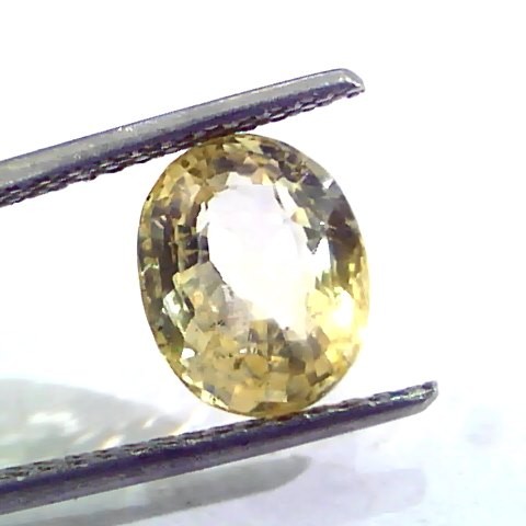 3.50 Ct Unheated Untreated Natural Ceylon Yellow Sapphire Stone