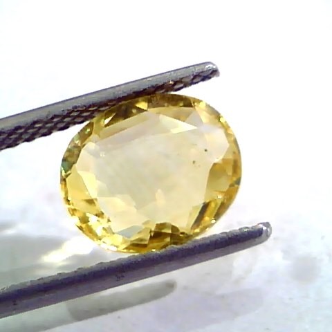 3.50 Ct Unheated Untreated Natural Ceylon Yellow Sapphire AAA