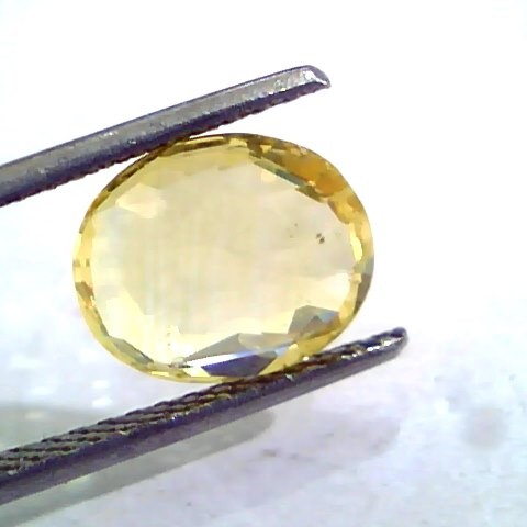 3.50 Ct Unheated Untreated Natural Ceylon Yellow Sapphire AAA