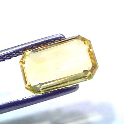 3.51 Ct IGI Certified Unheated Untreated Natural Ceylon Yellow Sapphire AAA