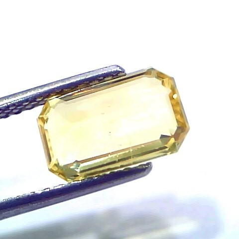 3.51 Ct IGI Certified Unheated Untreated Natural Ceylon Yellow Sapphire AAA
