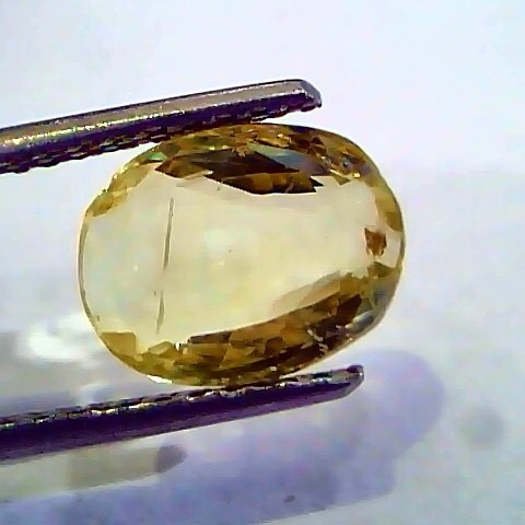 3.53 Ct 6 Rt Unheated Untreated Natural Ceylon Yellow Sapphire/Pukhraj