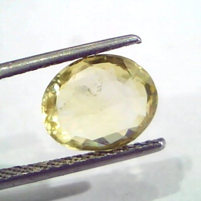 3.57 Ct Unheated Untreated Natural Ceylon Yellow Sapphire Pukhraj