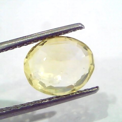 3.57 Ct Unheated Untreated Natural Ceylon Yellow Sapphire Pukhraj