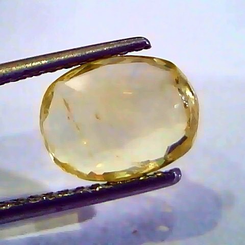 3.53 Ct 6 Rt Unheated Untreated Natural Ceylon Yellow Sapphire/Pukhraj