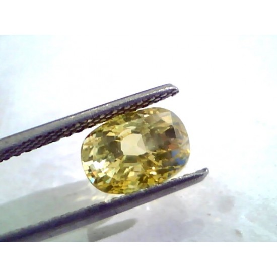 3.53 Ct Unheated Untreated Natural Ceylon Yellow Sapphire Gems