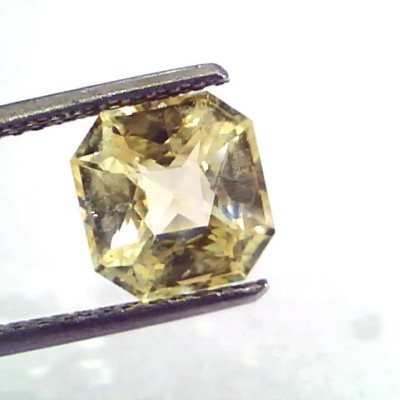 3.53 Ct IGI Certified Unheated Untreated Natural Ceylon Yellow Sapphire