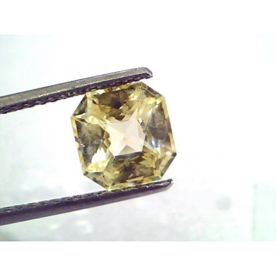 3.53 Ct IGI Certified Unheated Untreated Natural Ceylon Yellow Sapphire