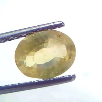3.53 Ct Certified Unheated Untreated Natural Ceylon Yellow Sapphire Pukhraj