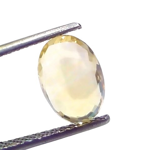 3.53 Ct IGI Certified Unheated Untreated Natural Ceylon Yellow Sapphire
