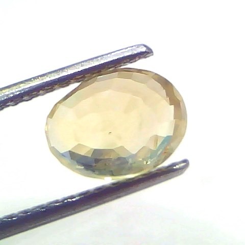 3.53 Ct Certified Unheated Untreated Natural Ceylon Yellow Sapphire Pukhraj