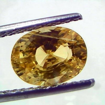 3.54 Ct IGI Certified Unheated Untreated Natural Ceylon Yellow Sapphire AAAAA